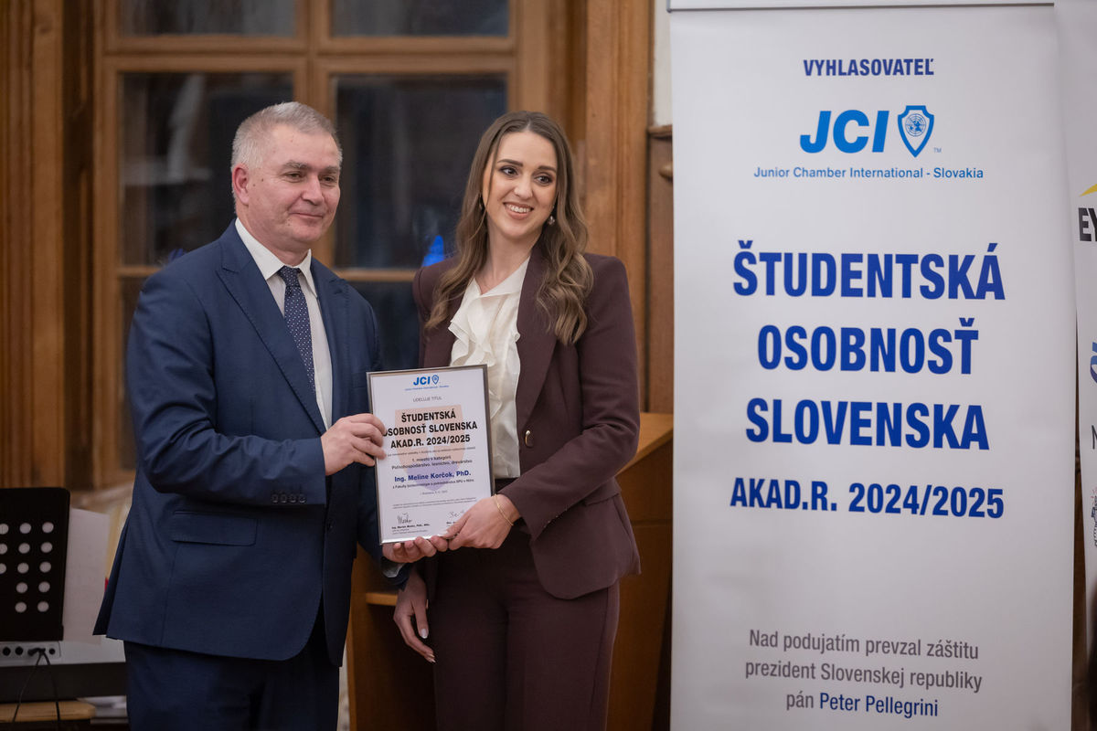 Ing. Melina Korčok, PhD. sa stala Študentskou osobnosťou Slovenska 2024/2025